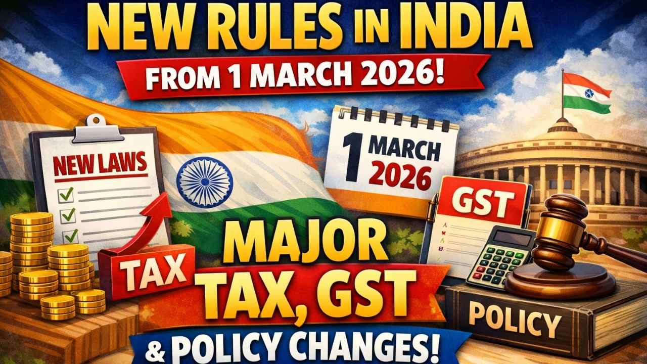 New Rules in India from 1 March 2026: Bringing Major Tax, GST, and Policy Changes