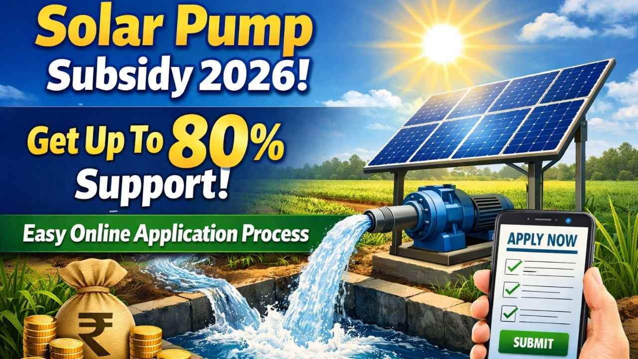 Solar Pump Subsidy 2026: Get Up To 80% Support With Easy Online Application Process
