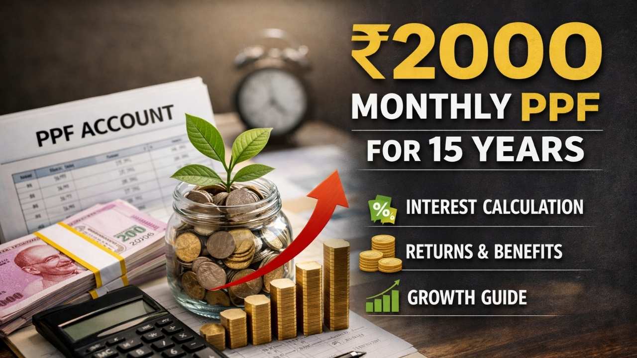 ₹2000 Monthly PPF Investment For 15 Years: Interest Calculation, Returns, Benefits And Growth Guide